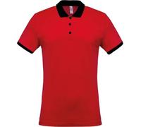 Kariban Two-Tone PiquÃ© Polo Shirt Cotton Contrasting Rib and Placket