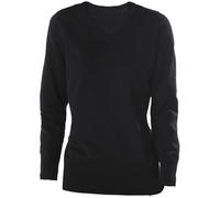 Kariban Women's Cotton Acrylic V Neck Sweater in Black | Size: Small Kariban Black S