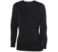 Kariban Women's Cotton Acrylic V Neck Sweater in Black | Size: Large Kariban Black L
