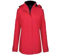 Kariban Womens/Ladies Hooded Parka Jacket (S) (Red)