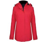 Kariban Womens/Ladies Hooded Parka Jacket (XL) (Red)