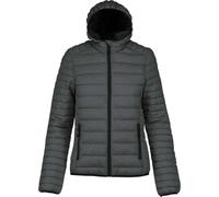 Lightweight Hooded Padded Jacket Kariban Grey XS