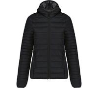 Kariban Women's Lightweight Hooded Padded Jacket in Black | Size: Small Kariban Black S