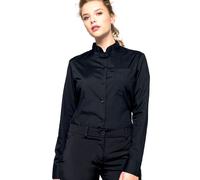 Kariban Women's Long Sleeve Mandarin Collar Shirt in White | Size: XL Kariban White XL