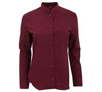 Kariban Women's Mandarin Collar Shirt Wine S