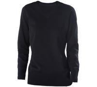 Kariban Womens V-Neck Long Sleeve Cotton Blend Jumper / Knit RW2715