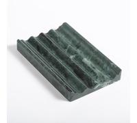 Karibiber Soap Holder, Marble Soap Dish for Shower, Bar Soap Holder with Water Ripple Design, Easy Cleaning Soap Saver for Kitchen Sink，Bathroom, Executive Indian Natural Stone Soap Tray(Indian Green)