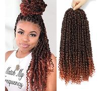 Karida Passion Twist Hair Extensions 14 Inch Pre Twisted Crochet Strands for Black Women Pre Twisted Curls 8 Pieces