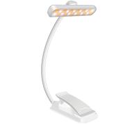 karidi Book Light,Rechargeable Reading Light,Clip on Book Reading Light. Book Light with 16 LEDs, 3 Color Modes, 360° Flexible arm,dimming & 12H Battery Ideal for Bed, Night Reading (White, Mini)