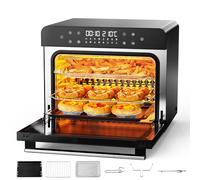 Karienvir 36L Air Fryer Oven with Rotisserie, 360°Hot Air Circulation, 16 in 1 Large AirFryer Oven, 6 Accessories, Air Fryer with LED Touch Panel, Timer & Temperature Control, Oil-Less Cooking,1800W