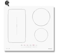Karienvir Induction Hob White, Electric Hob 60cm 4 Zone, Induction Hob Plug in, 9 Power Level, Induction Cooktop with Keep Warm, Boost, Flexible Zone, Timer, Safe Lock, Pause, 2800W
