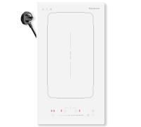 Karienvir White Induction Hob 30cm, 2 Zones Induction Cooktop With Extended Zone, 2800W Kitchen Induction Hob With Plug, Boost, 99 Minute Timer, Safety Lock, 220-240V