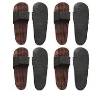 Karigar Creations Acupressure Slippers Unisex Wooden Relaxing Acupressure Foot Feet Massager Slippers Chappal for Good Health natural wood color Brown Size UK 8 (Pack of 4)