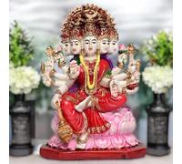 KariGhar® Gayatri Devi Idol for Home | Living Room | Puja Room | Housewarming | Gifting & Decoration (Multicolor)