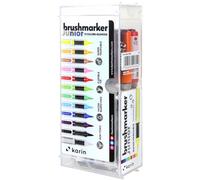 KARIN Brushmarker Junior 11 Basic Colours +1 Blender Set,Black