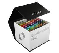 KARIN Megabox Brush Marker Pro Water-Based Brush Pen Suitable for Painting, Drawing and Handlettering Multi-Coloured KAR27C7 Assorted