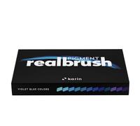 Karin Realbrush Pigment Violet-Blue Colors - A collection of 12 brushes in an exclusive and protective case.