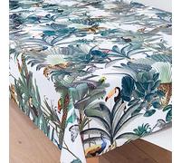 Karina Home Jungle Animals Wipe Clean Tablecloth Vinyl PVC Table Cover Wipeable Table Cloth (Multicoloured, 140 x 200cm)