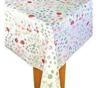 Karina Home Ladybird Floral Flowers Wipe Clean Tablecloth Vinyl PVC 180cm x 140cm