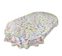 Karina Home Oval Summer Meadow Flowers Wipe Clean Tablecloth Vinyl PVC Table Cover Wipeable Table Cloth (Oval 180cm x 140cm)