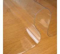 Karina Home Transparent Thick Clear PVC Waterproof Table Cover 1.5 mm Thick Protector Oil Proof (140 x 80cm)