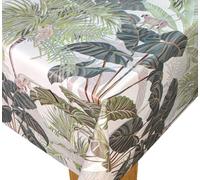 Karina Home Tropical Monkey Jungle Green Wipe Clean Tablecloth Vinyl PVC Table Cover Wipeable Table Cloth (140cm x 140cm)