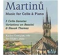 Karine Georgian Martinu Cello Sonatas 1-3 CD New 894640001578