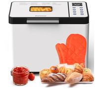 Karinear Bread Maker, Upgrade 20 Function Non-stick Pan Bread Machine with Gloves, 15H Timer 2LB Stainless Steel Bread Maker Machine with 3 Loaf Sizes 3 Crust Colors