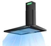 Karinear Cooker Hood 60cm Kitchen Extractor Fan 350 M³/H,With Carbon Filters Recirculating & Ducting Wall Mounted Cooker Extractor Fan 58db Black