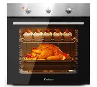 Karinear Electric Oven 60L Built in Knob Control 6 Functions 2200W Plu