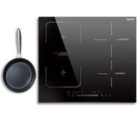 Karinear Induction Hob 60cm Flex Zone Electric Hob 7200W Slider Control with Boost Timer Safe Lock（come with 30cm Pan）