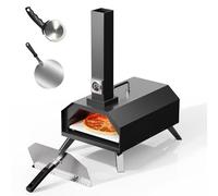 Karinear Pizza Oven Wood Pellets 12inch Outdoor Pizza Oven with Thermometer for Garden Yard, Outdoors, Camping Complete Accessories