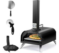 Karinear Pizza Ovens Wood Pellet Pizza Oven Wood Fired Pizza Maker Portable Stainless Steel 12 inch