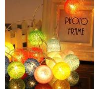 Kariosid 20LEDs Cotton Ball String,3.3M/10.8ftFairy Lights,Warm White LED Lights Batteries String Lights Powered for Party,Indoor,Wedding Christmas,Balcony