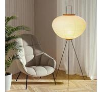 Kariosid Japanese Paper Floor Lamp,Akari Noguchi Style Floor Lantern Lamp,Noguchi Handmade Rice Paper Standing Lamps for LivingRoom,Bedroom,Office(E26/E27)