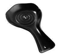 Karisky Spoon Rest for Stove Top, Large Ceramic Spoon Holder for Counter, Cooking Spoon Holder for Utensils, Coffee Spoons, Spatula, Ladle, Tongs, Black