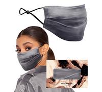 KARIZMA Beverly Hills Silk Face Mask. Grey Fashionable Designer Face Mask for Women. Washable Fabric Face Mask Reusable Facemask. 19 Momme Mulberry Silk Mask - Luxury Fashion Masks for Women