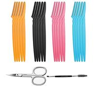 Karjiaja 22 Pcs Eyebrow Razor Trimmer Shaper Eyebrow Razor Fine Facial Hair Remover Facial Hair Sharper Face Shaver Blade Eyebrow Shaping Knife Dermaplaning Face Exfoliating Tool