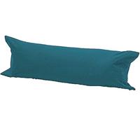 KARKARM Extra Large Bolster Pillow Case 4ft 6inch - Flannelette 100% Brushed Cotton Bolster Pillowcases for Double Bed - Multipurpose Full Body Bolster Bed Pillow Covers 54" x 19", Teal