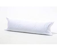 KARKARM Long Bolster Pillow Case 3ft - Flannelette 100% Brushed Cotton Bolster Pillowcases for Single Bed - Multipurpose Large Size Bolster Pillow Cover 36" x 19", White