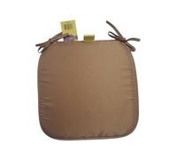 KARKARM New Chair Cushion Seat Pads Brown (38 x 38 cm) Solid Plain Dining Chair Seat Cushion Pads with Ties for Indoor Home Office Kitchen Patio Garden