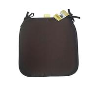KARKARM New Chair Cushion Seat Pads Chocolate (38 x 38 cm) Solid Plain Dining Chair Seat Cushion Pads with Ties for Indoor Home Office Kitchen Patio Garden