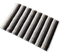 KARKARM New Padstow Classic Bobble Bath Mat Stripe Pattern Bathroom Mats Non Slip Super Soft Absorbent Bubble Shower Rugs Quick Dry Bathroom Floor Foot Mat (Grey, 50 x 80 cm)