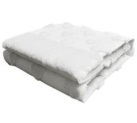 KARKARM Teddy Fleece Hearts Pattern Duvet Cover Sets Fluffy Fleece Warm Cosy Soft Polyester Complete Bedding Quilt Covers Set (White, Throw 150x200cm)