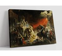 Karl Brullov The Last Day of Pompeii Canvas Wall Art Picture Print - 47 inch wide x 32 inch high (Frame Depth 30mm)