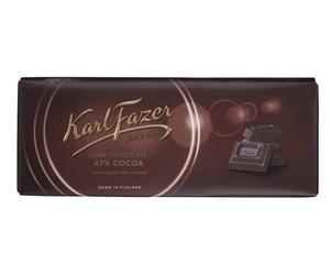 Karl Fazer Blue Finnish DARK CHOCOLATE 47% COCOA 1 Bar = 200g (7,05oz)