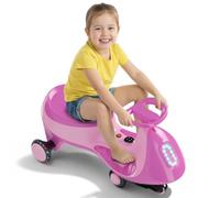 Karl home 12V Electric Wiggle Car for Kids, 2-in-1 Ride on Toy, Rose & Pink | Rechargeable Battery Swing Car, Electric & Manual 2 Modes, Anti-Rollover, 360° Steering, Bluetooth, Flashing Wheels