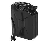 Karl home 20 L Metal Gas Can Fuel Tank Can Petrol Diesel Storage Can Portable with Flexible Spout, for Automobile Vehicle Off Road Emergency Supply, Black