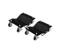 Karl home 2PCS Car Wheel Dolly, 1360 KG Capacity Heavy Duty Vehicle Mover with Lockable Casters & Handle, Tire Skates for Moving Cars, Trucks, Motorcycles in Garage Auto Repair, Black