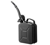 Karl home 5 L Metal Gas Can Fuel Tank Can Petrol Diesel Storage Can Portable with Flexible Spout, for Automobile Vehicle Off Road Emergency Supply, Black